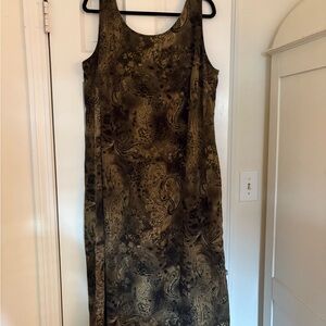 90s Paisley Print Maxi Dress